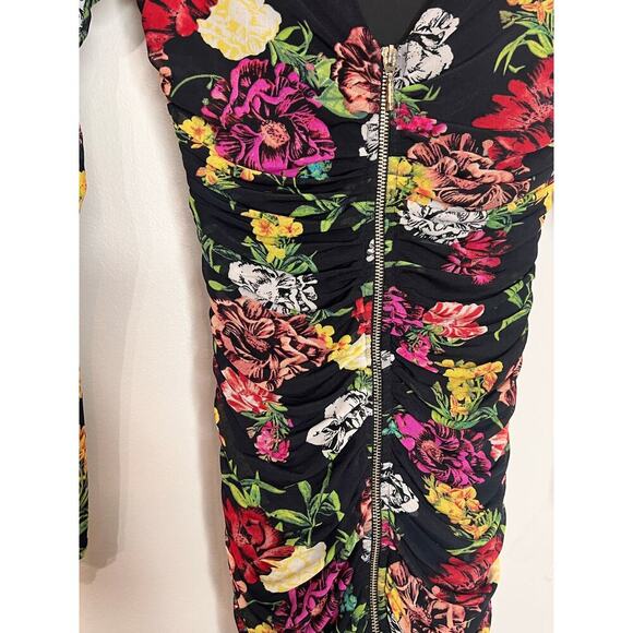 GUESS Los Angeles Y2K Kinzie Floral Long Sleeve Zip Front Size Small NEW - Picture 5 of 11